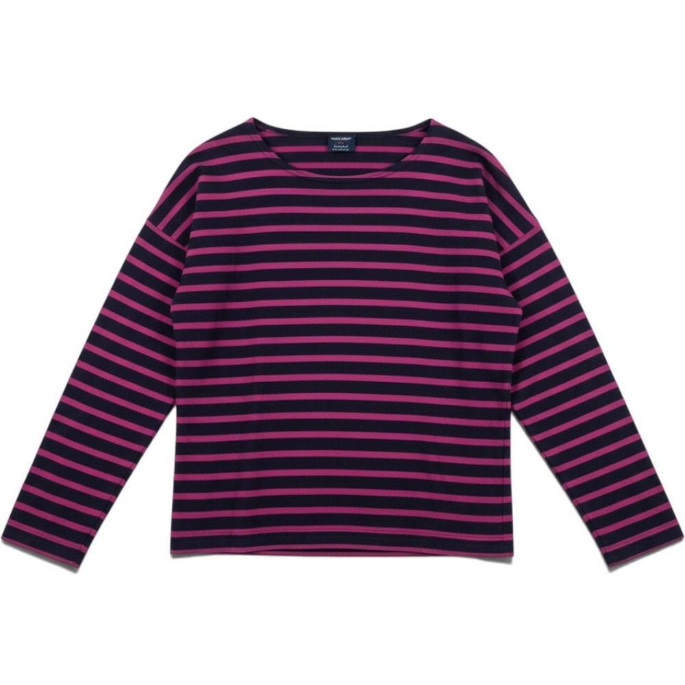 Saint James Shirt Womens 34 Breton Stripe Navy Pink Long Sleeve France EUC